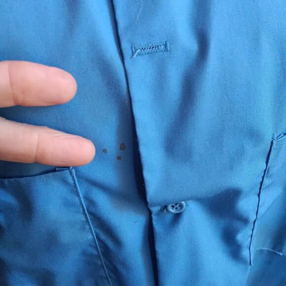 Men's Large Vintage Work Shirt Union Made USA Button-Up Distressed 80's Mechanic - Picture 5 of 9